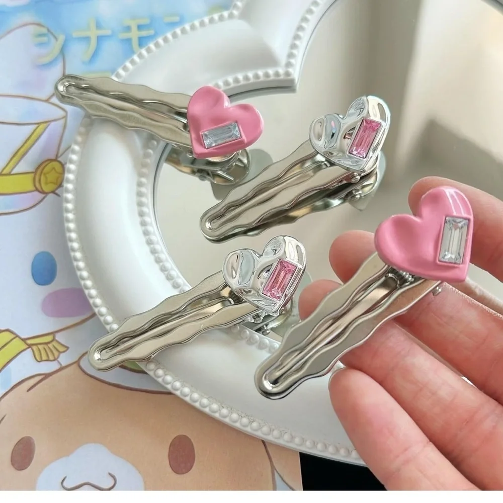 8 pack New Brand: Loizziuy Heart Bow Heart Hair Barrettes